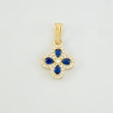Dije Flor Trebol Tupido 1.1g / 1.7cm Oro Amarillo 18K