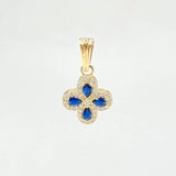 Dije Flor Trebol Tupido 1.1g / 1.7cm Oro Amarillo 18K