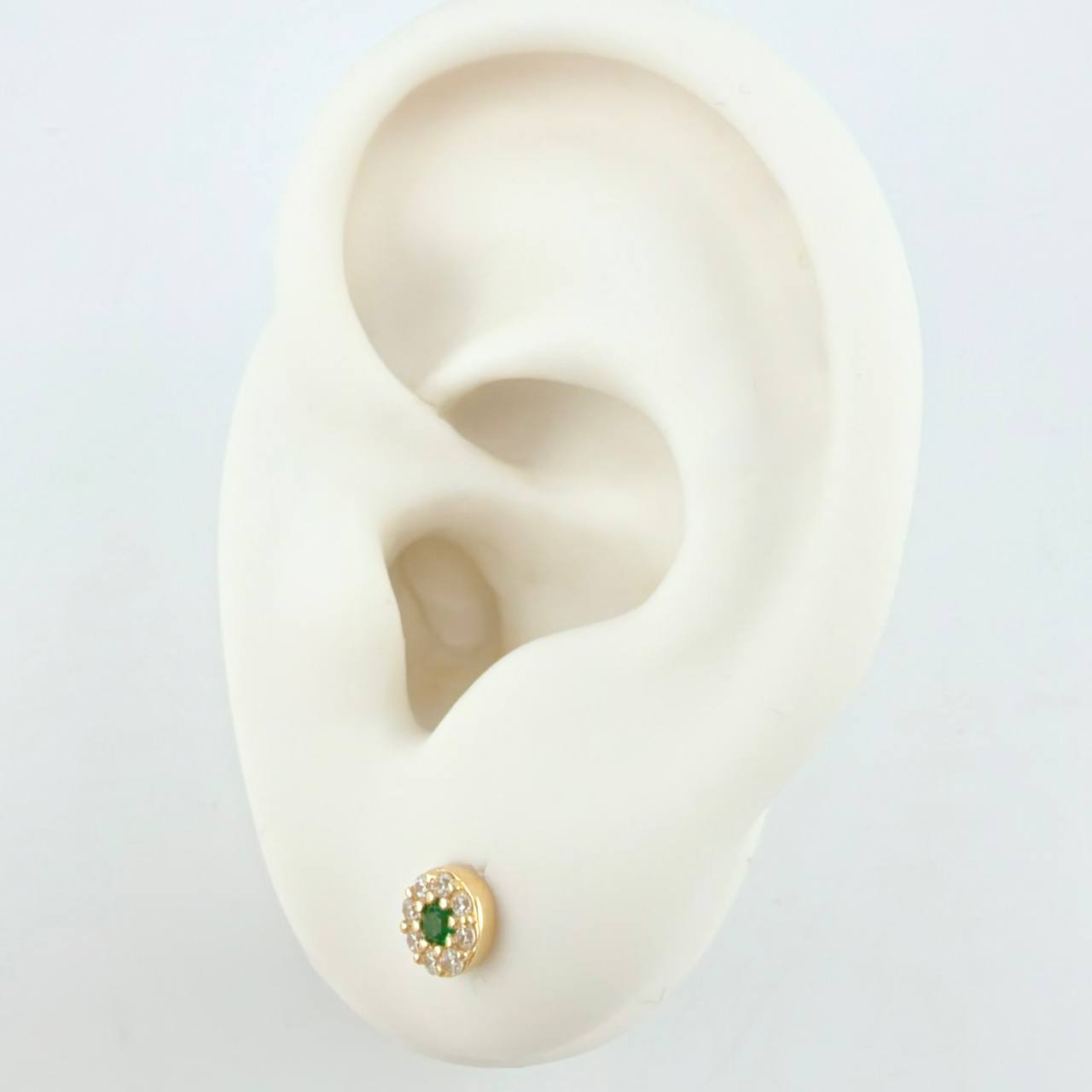 Topos Circulo Tupido 1g / 5.4mm Oro Amarillo 18K
