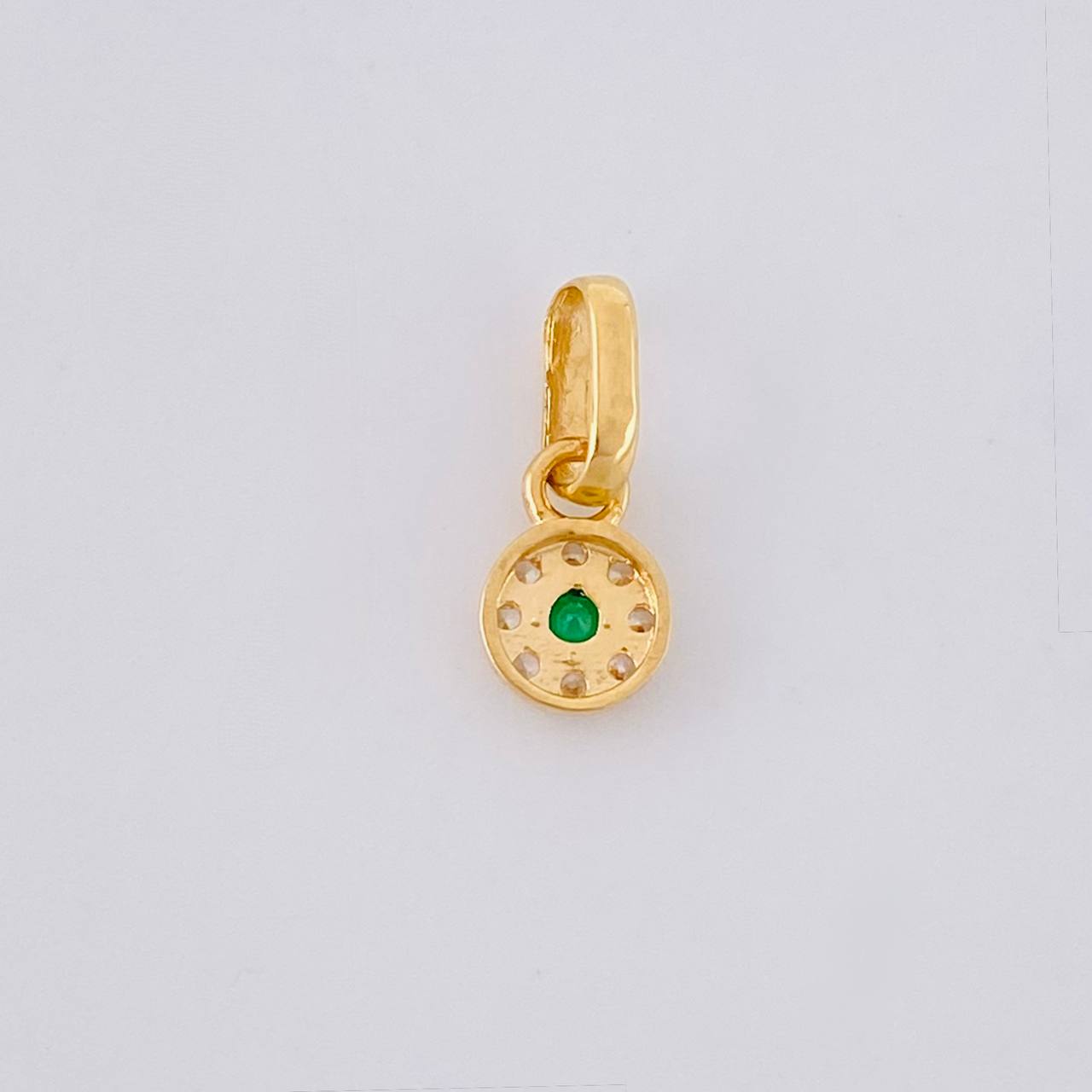 Dije Circular Tupido 0.45g / 1cm Oro Amarillo 18K