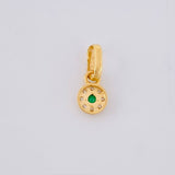 Dije Circular Tupido 0.45g / 1cm Oro Amarillo 18K