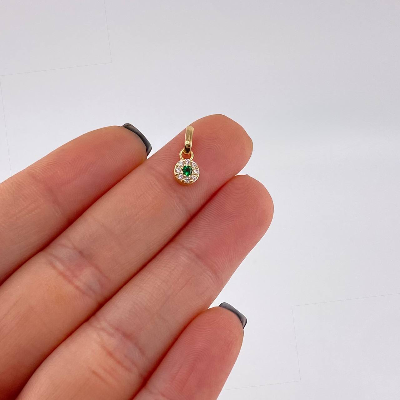Dije Circular Tupido 0.45g / 1cm Oro Amarillo 18K