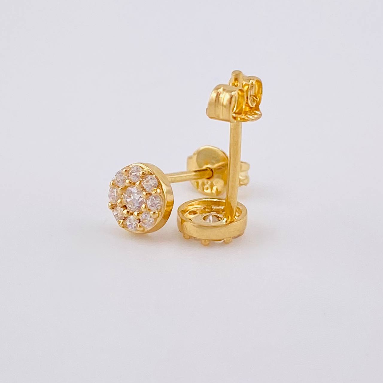 Topos Circular Tupido 1.05g / 5.3mm Oro Amarillo 18K