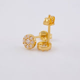 Topos Circular Tupido 1.05g / 5.3mm Oro Amarillo 18K