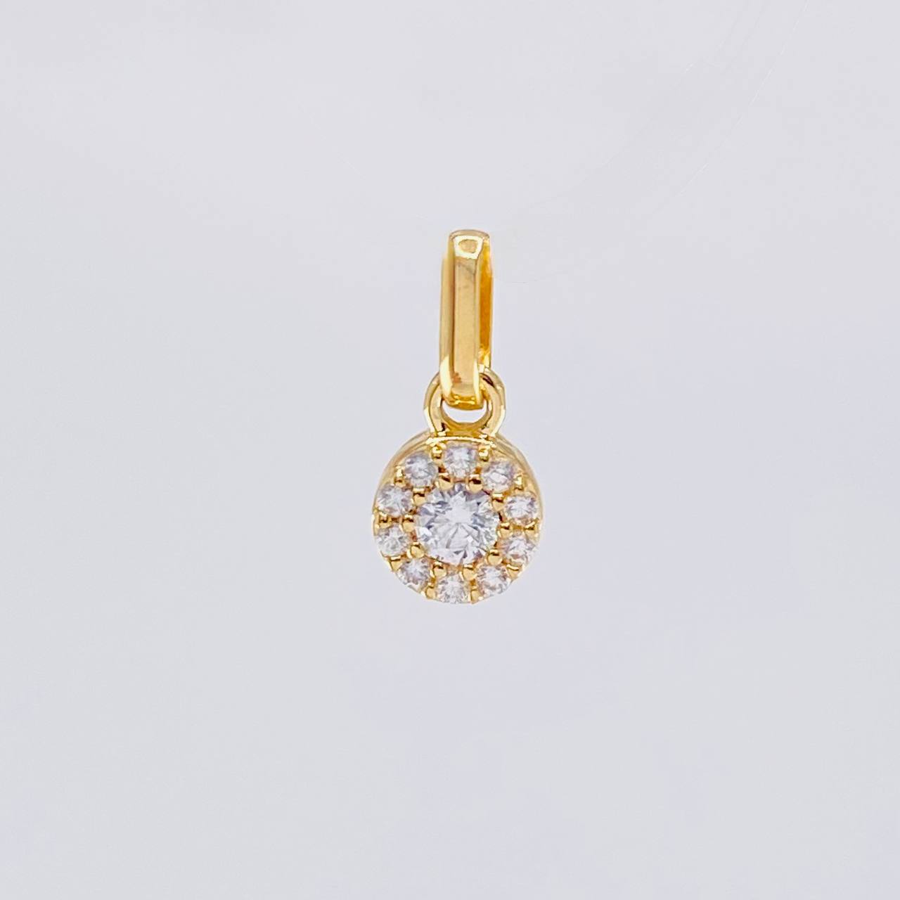 Dije Circular Tupido 0.65g / 1.2cm Oro Amarillo 18K