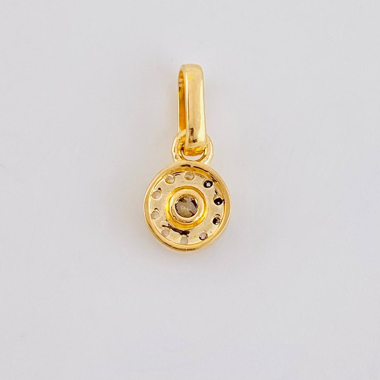 Dije Circular Tupido 0.65g / 1.2cm Oro Amarillo 18K