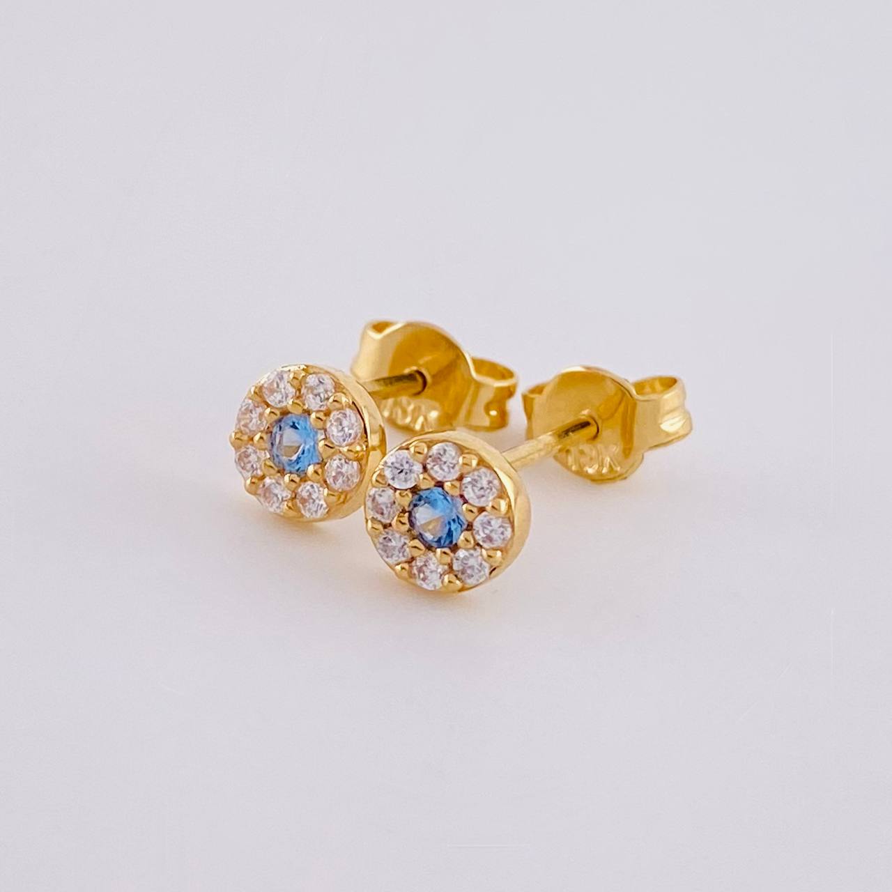 Topos Circular Tupido 1g / 5.4mm Oro Amarillo 18K