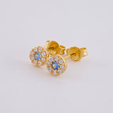 Topos Circular Tupido 1g / 5.4mm Oro Amarillo 18K