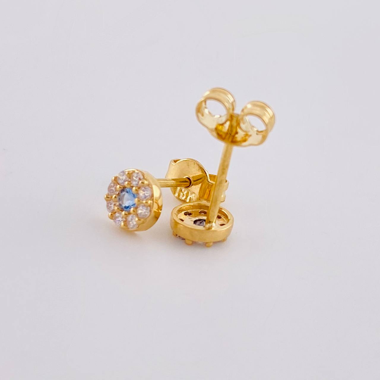 Topos Circular Tupido 1g / 5.4mm Oro Amarillo 18K