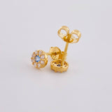 Topos Circular Tupido 1g / 5.4mm Oro Amarillo 18K