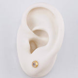 Topos Circular Tupido 1g / 5.4mm Oro Amarillo 18K