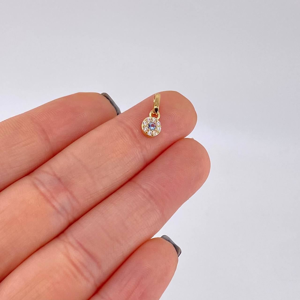 Dije Circular Tupido 0.6g / 1.1cm Oro Amarillo 18K