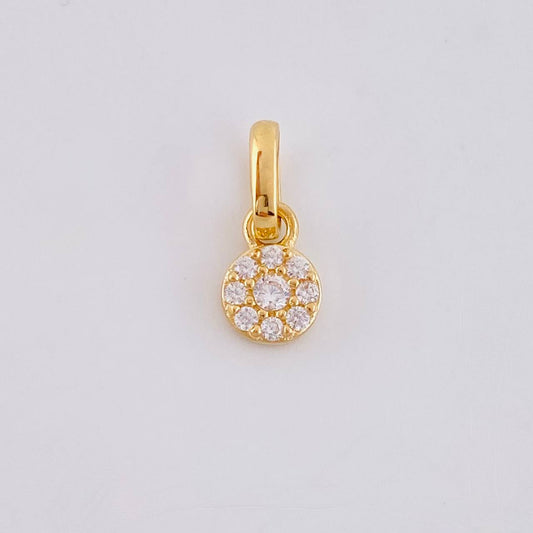 Dije Circular Tupido 0.45g / 1cm Oro Amarillo 18K