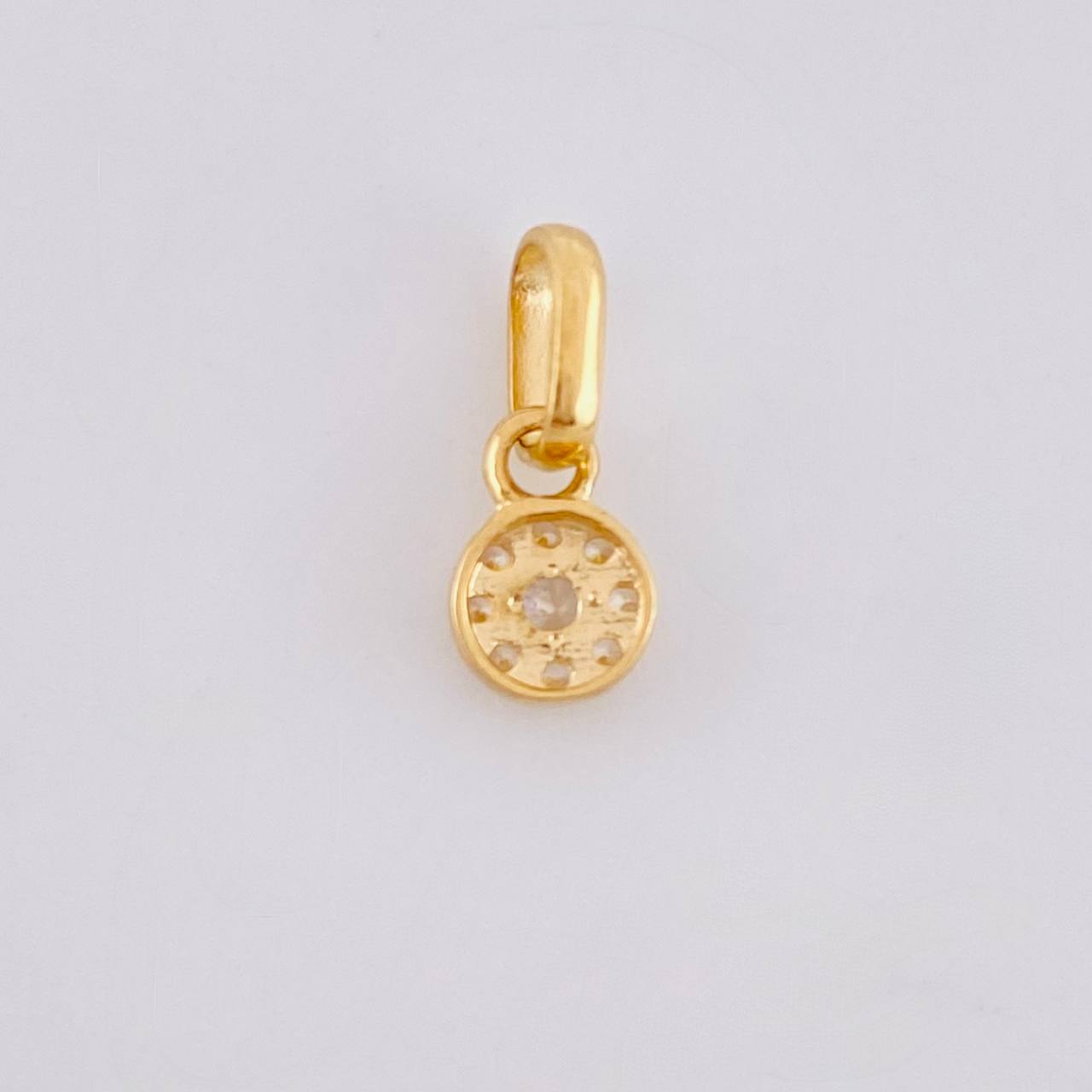 Dije Circular Tupido 0.45g / 1cm Oro Amarillo 18K