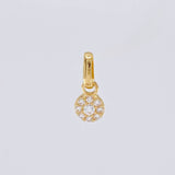 Dije Circular Tupido 0.45g / 1cm Oro Amarillo 18K