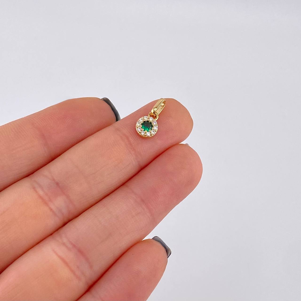 Dije Circular Tupido 0.45g / 1cm Oro Amarillo 18K