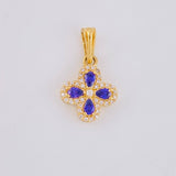 Dije Flor Trebol Tupido 1.2g / 1.7cm Oro Amarillo 18K