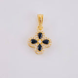 Dije Flor Trebol Tupido 1.1g / 1.7cm Oro Amarillo 18K