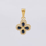 Dije Flor Trebol Tupido 1.1g / 1.7cm Oro Amarillo 18K