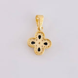 Dije Flor Trebol Tupido 1.1g / 1.7cm Oro Amarillo 18K