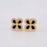 Topos Flor Trebol Tupido 2.15g / 9mm Oro Amarillo 18K
