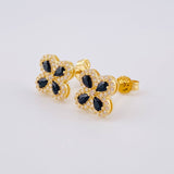 Topos Flor Trebol Tupido 2.15g / 9mm Oro Amarillo 18K