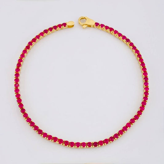 Pulso Tenis Doble Faz 7.25g / 18cm / 2.1mm Oro Amarillo 18K