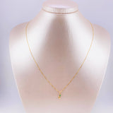 Set Cadena Veneciana + Dije Media Luna Esmeralda 3 Pts / 1.05 g / 45 cm Oro Amarillo 18K