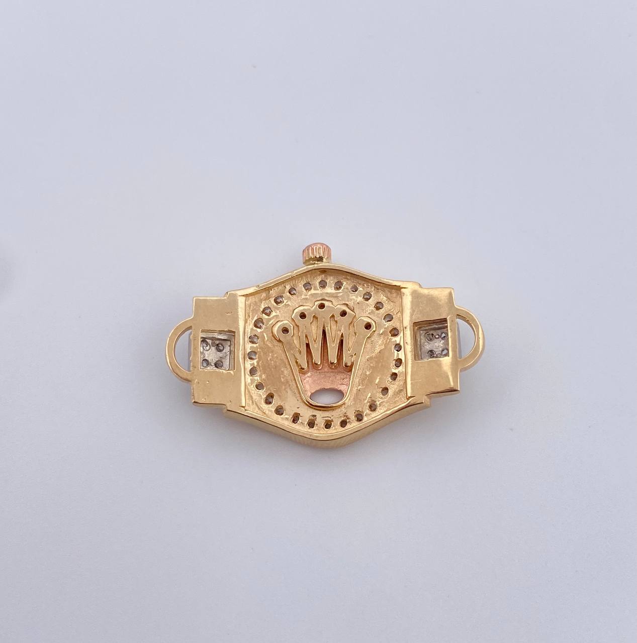 Herraje Corona RX 5.4gr / 2.8cm / Circones Blancos Tres Oros 18K $
