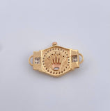 Herraje Corona RX 5.4gr / 2.8cm / Circones Blancos Tres Oros 18K $