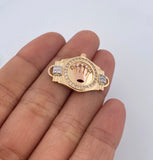 Herraje Corona RX 5.4gr / 2.8cm / Circones Blancos Tres Oros 18K $