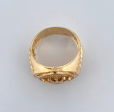 Anillo Corona RX 10gr / T11 1/4 / Circones Blancos Oro Amarillo 18K $