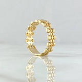 Anillo Correa Sello Corona 3.55gr / T6 1/2 / Texturizado Oro Amarillo 18K *