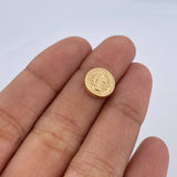 Herraje San Benito 0.4gr / 1.1cm / Troquelado Oro Amarillo 18K &