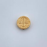 Herraje San Benito 0.4gr / 1.1cm / Troquelado Oro Amarillo 18K &
