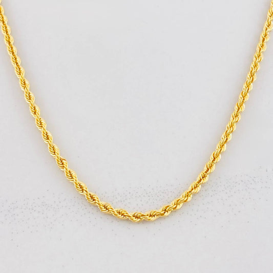 Cadena Lazo 3.9g / 60cm / 2.2mm Oro Amarillo 18K
