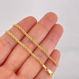 Cadena Lazo 3.9g / 60cm / 2.2mm Oro Amarillo 18K