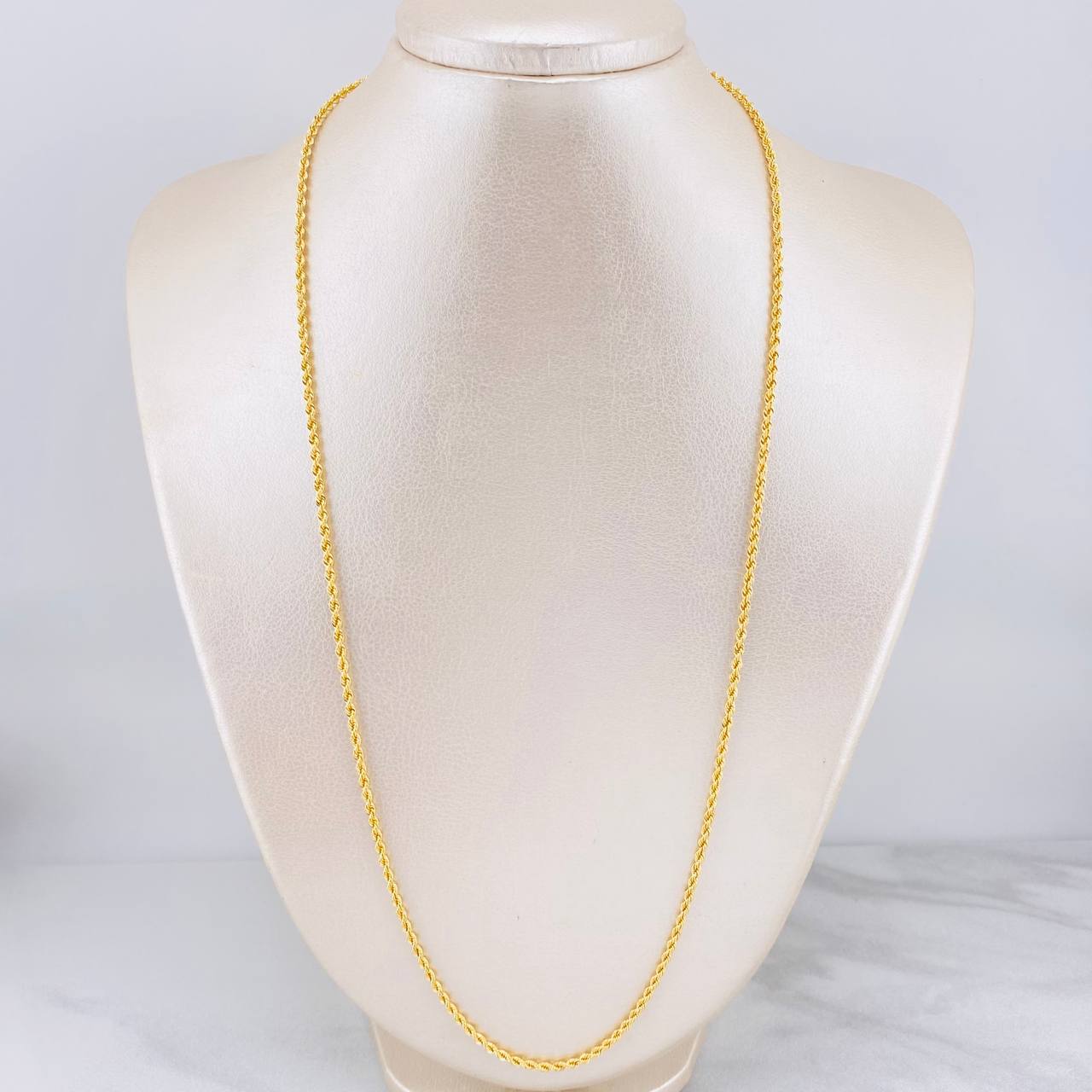 Cadena Lazo 3.9g / 60cm / 2.2mm Oro Amarillo 18K