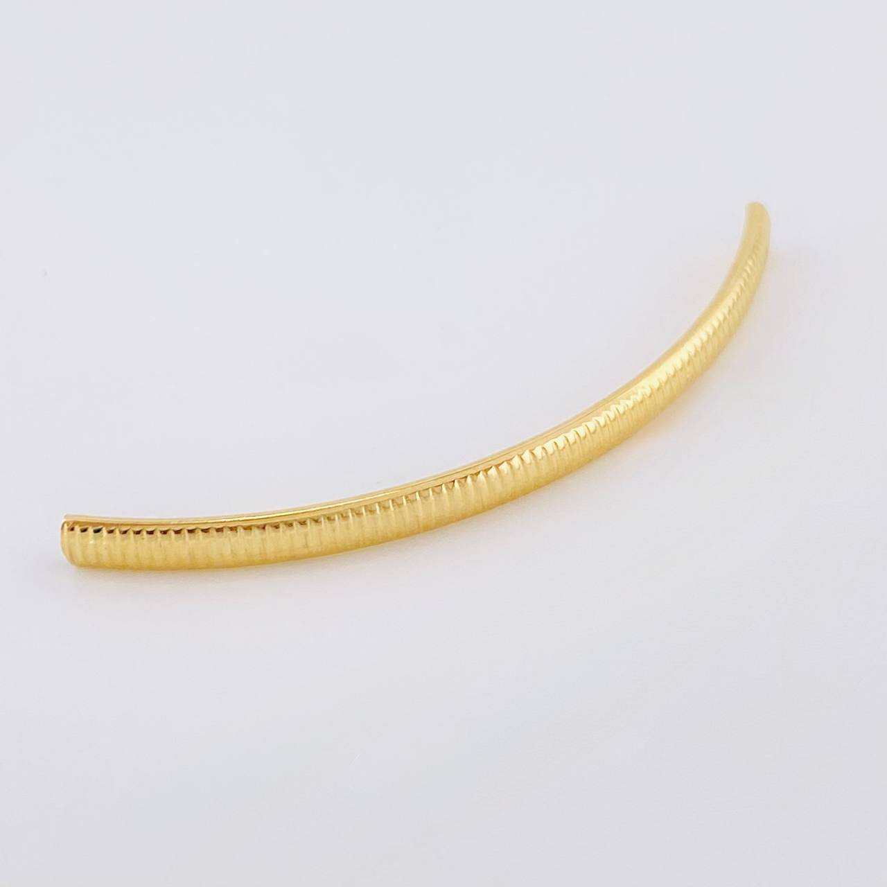 Herraje Tubular Diamantada 0.3 g / 4.3 cm Oro Amarillo 18K