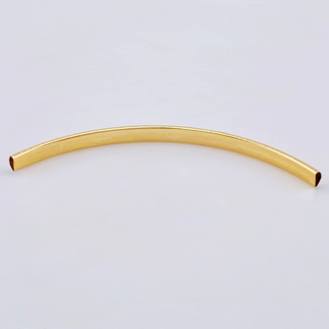 Herraje Tubular Diamantada 0.3 g / 4.3 cm Oro Amarillo 18K