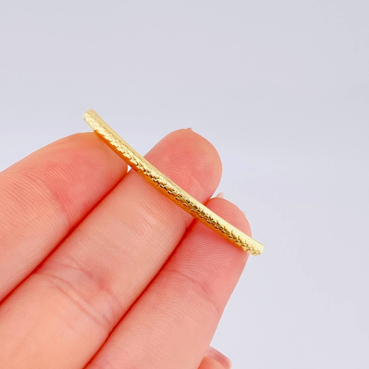 Herraje Tubular Diamantado 0.3 g / 4.2 cm Oro Amarillo 18K