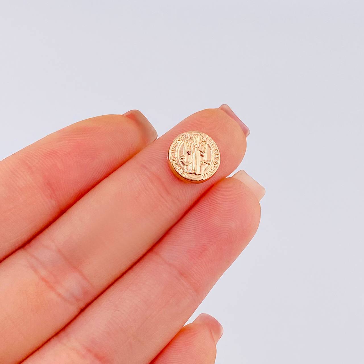 Herraje San Benito 0.4 g / 1 cm Oro Rosa 18K