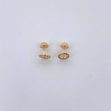 Topos Arbol De La Vida 0.85gr / Circones De Colores Oro Amarillo 18K $