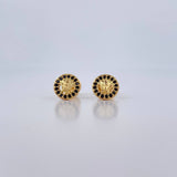 Topos Medusa 1.15gr / Circones Negros Oro Amarillo 18K $