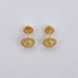 Topos Medusa 1.05gr / Circones Blancos Oro Amarillo 18K $