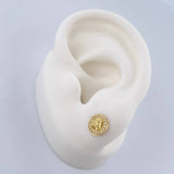 Topos Medusa 1.05gr / Circones Blancos Oro Amarillo 18K $