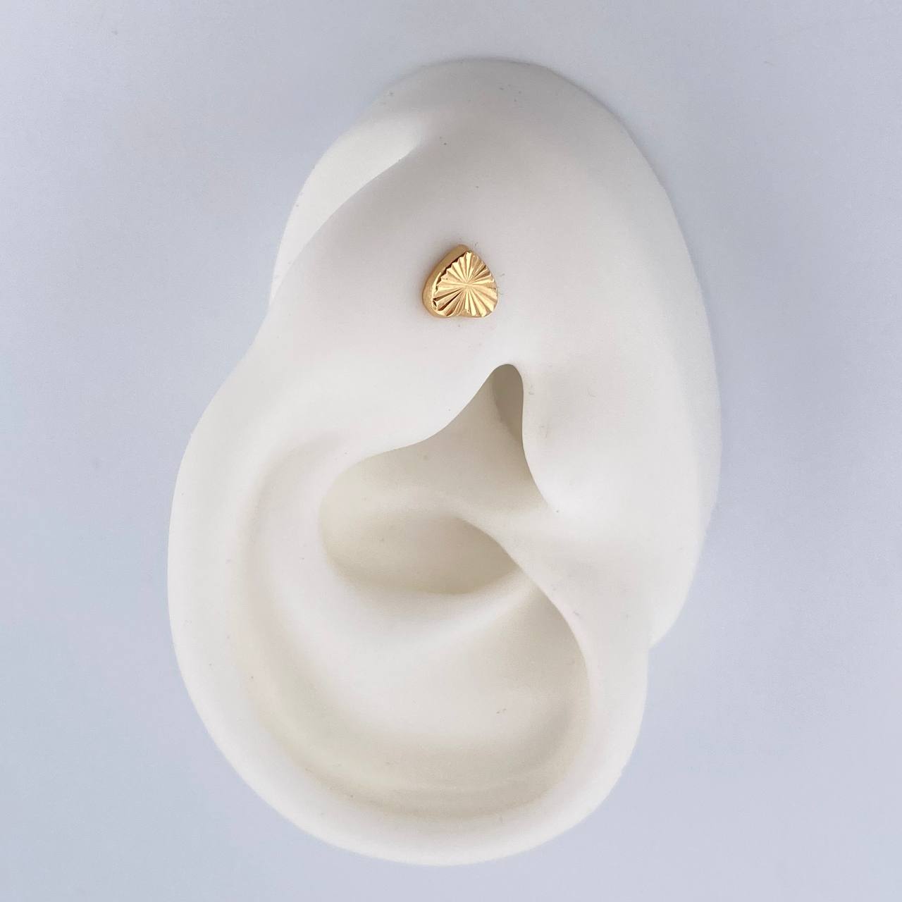 Topos Corazon 0.55gr / Diamantados Oro Amarillo 18K $