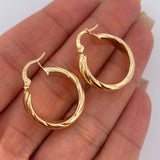 Candongas Semi 5.1gr / 2.5cm / Oro 18K $