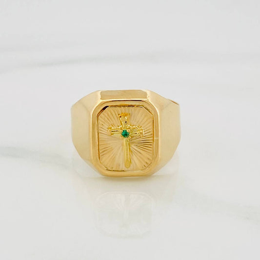 Anillo Cruz Clavo 3.7 g / T11 1/2 Oro Amarillo 18K