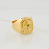 Anillo Cruz Clavo 3.7 g / T11 1/2 Oro Amarillo 18K